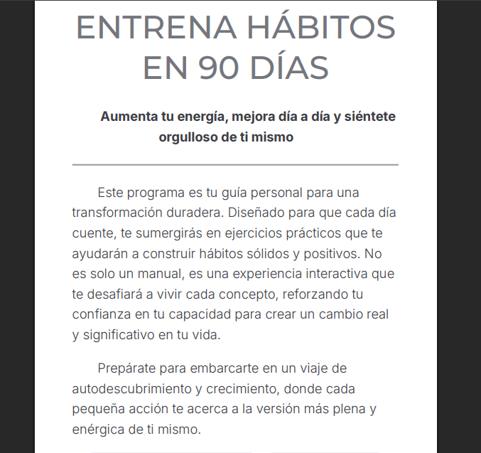 ENTRENA HÁBITOS EN 90 DÍAS